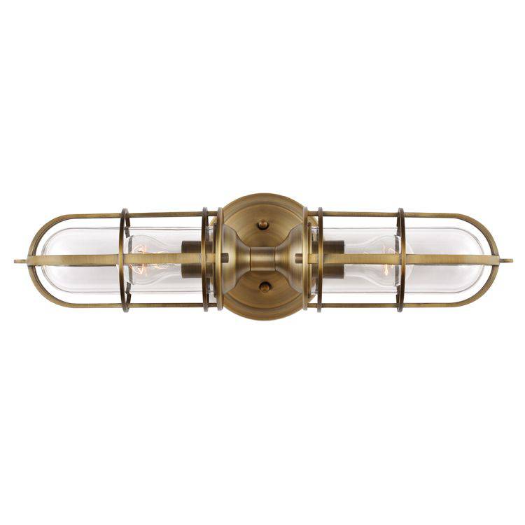 Quintiesse Urban Restoration 2Lt  Wall Light - Dark Antique Brass - Comet Lighting