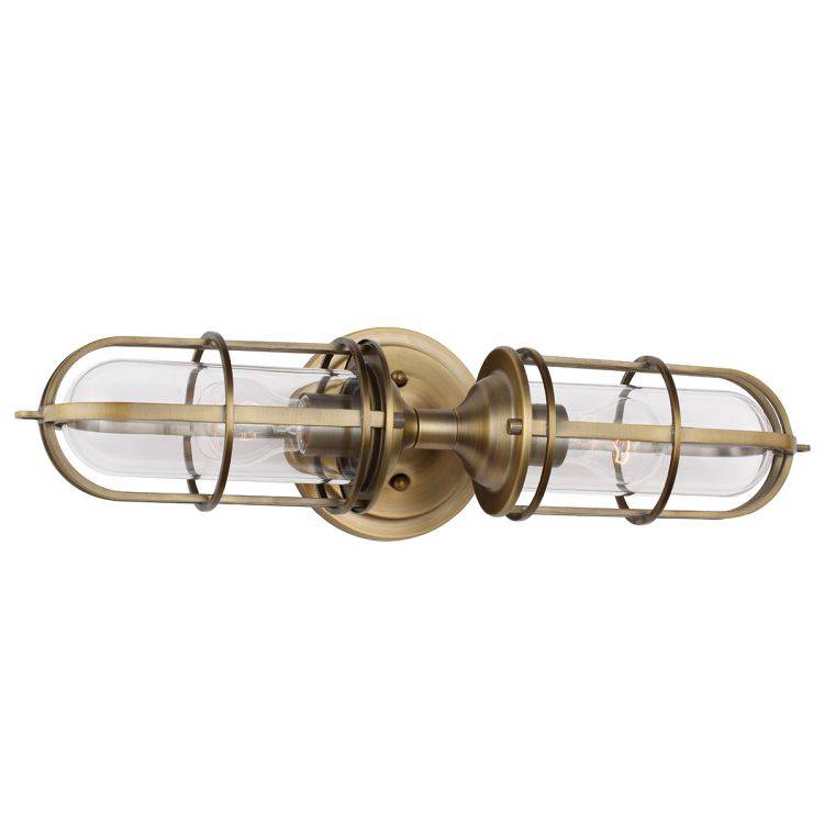 Quintiesse Urban Restoration 2Lt  Wall Light - Dark Antique Brass - Comet Lighting