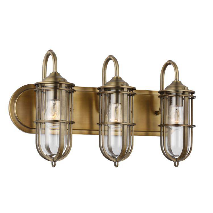 Quintiesse Urban Restoration 3Lt  Wall Light - Dark Antique Brass - Comet Lighting