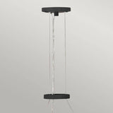 Quintiesse Willow 6Lt Chandelier - Carbon Black with Deluxe Gold - Comet Lighting