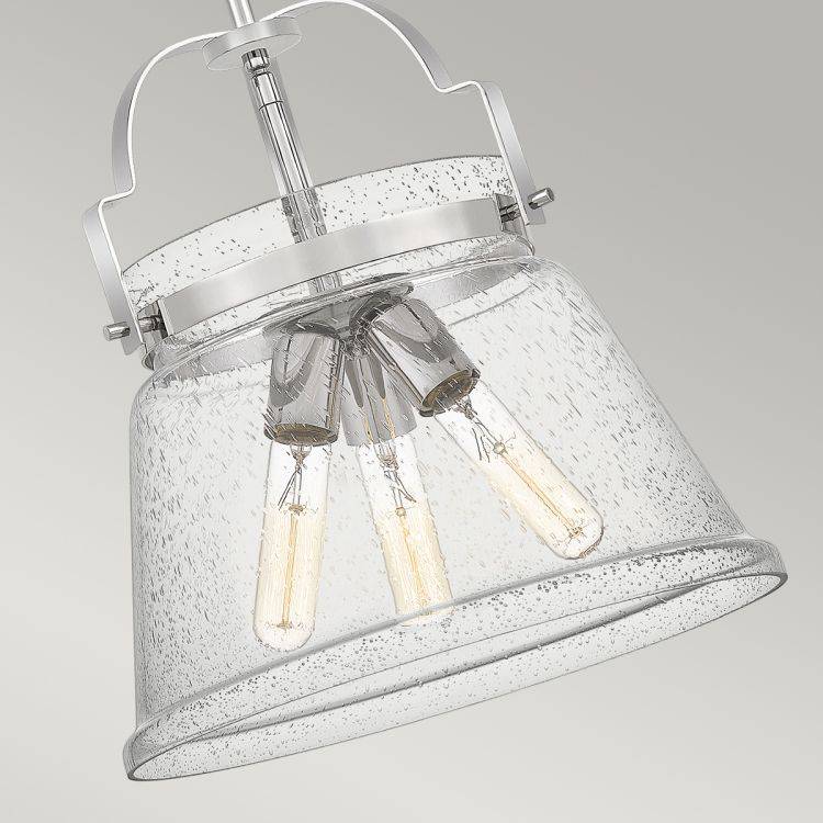 Quintiesse Wimberley 3Lt Pendant   - Polished Chrome - Comet Lighting