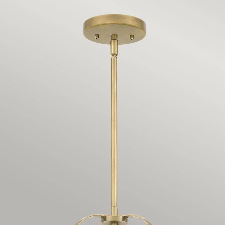 Quintiesse Wimberley 3Lt Pendant - Weathered Brass - Comet Lighting