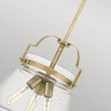 Quintiesse Wimberley 3Lt Pendant - Weathered Brass - Comet Lighting