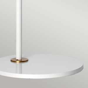 Quinto 1 Light Floor Lamp - White Aged Brass - Comet Lighting