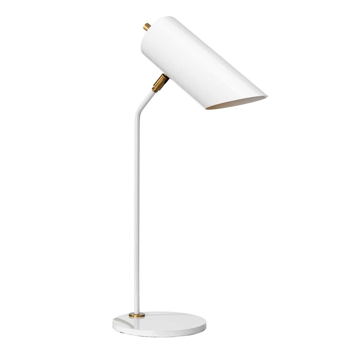 Quinto 1-Light Table Lamp - White Aged Brass