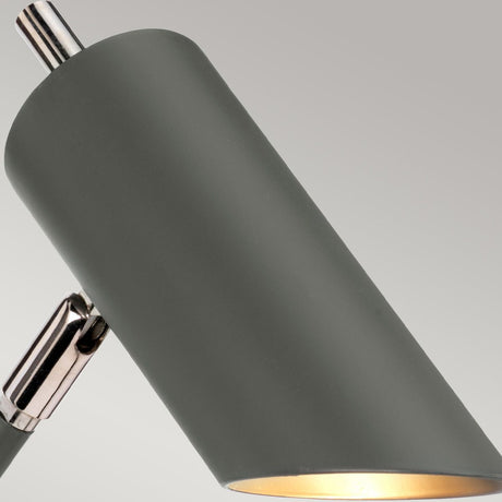 Quinto 1 Light Wall Light - Dark Grey Polished Nickel - Comet Lighting