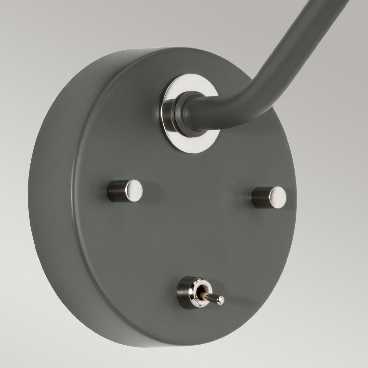 Quinto 1 Light Wall Light - Dark Grey Polished Nickel - Comet Lighting