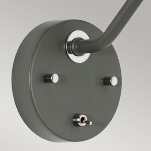 Quinto 1 Light Wall Light - Dark Grey Polished Nickel - Comet Lighting
