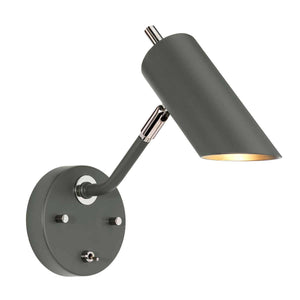 Quinto 1 Light Wall Light - Dark Grey Polished Nickel - Comet Lighting