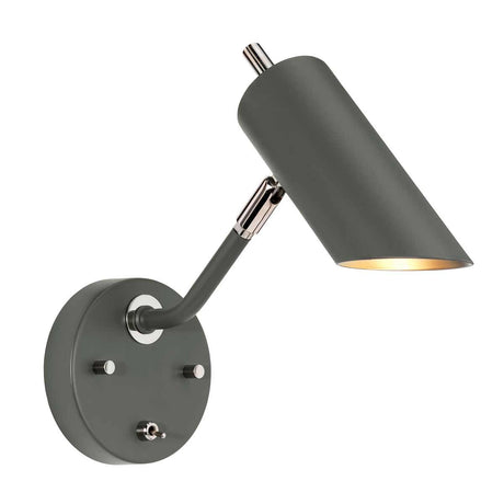 Quinto 1 Light Wall Light - Dark Grey Polished Nickel - Comet Lighting