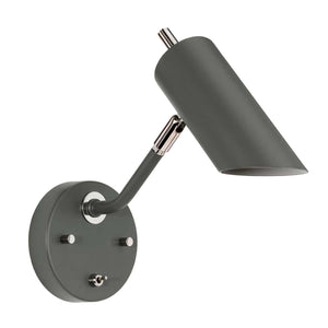 Quinto 1 Light Wall Light - Dark Grey Polished Nickel - Comet Lighting