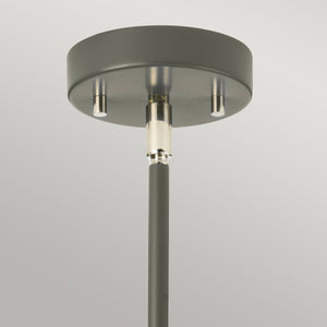 Quinto 3 Light Chandelier - Dark Grey Polished Nickel - Comet Lighting