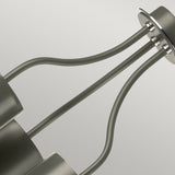 Quinto 3 Light Chandelier - Dark Grey Polished Nickel - Comet Lighting