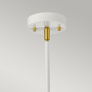 Quinto 3 Light Chandelier - White Aged Brass - Comet Lighting