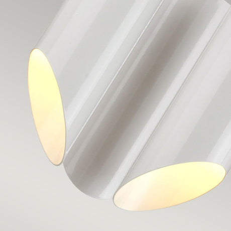 Quinto 3 Light Chandelier - White Aged Brass - Comet Lighting