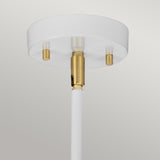 Quinto 6-Light Chandelier - White Aged Brass - Comet Lighting