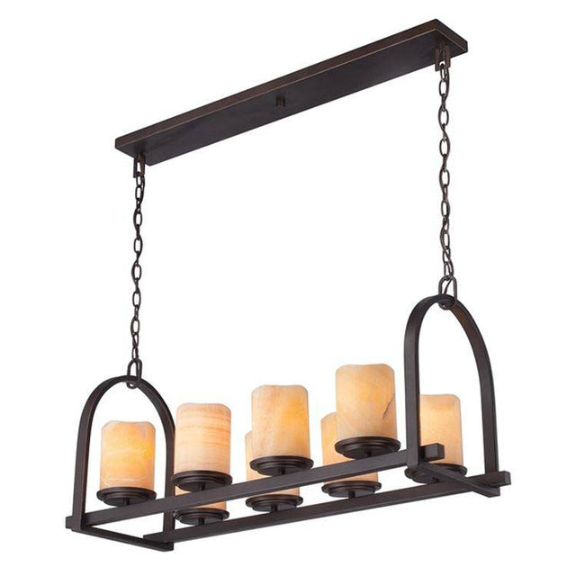 Aldora 8-Light Island Light Bronze - Comet Lighting