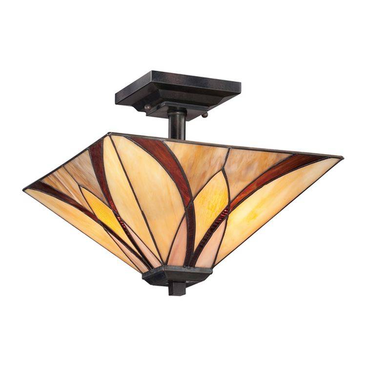 Asheville Semi-Flush Ceiling Light Bronze - Comet Lighting