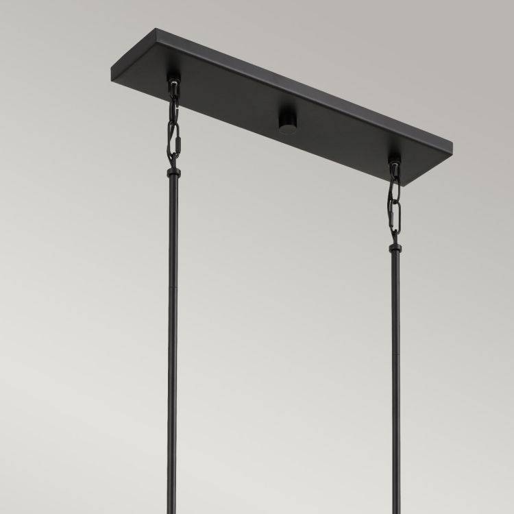 Bismarck 5 Light Linear Pendant Earth Black - Comet Lighting