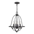 Bradbury 4 Light Pendant Grey Ash - Comet Lighting