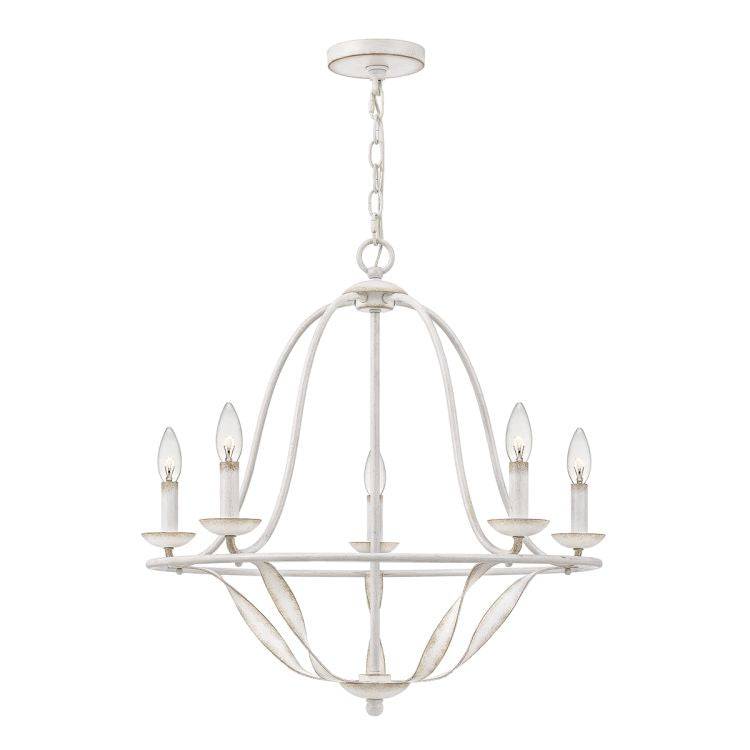 Bradbury 5 Light Chandelier Antique White - Comet Lighting