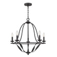 Bradbury 5 Light Chandelier Grey Ash - Comet Lighting