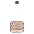 Brown Lattice Medium Pendant Ceiling Light - Comet Lighting