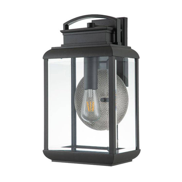 Byron 1 Light Large Wall Lantern Graphite with Pewter Reflector - Comet Lighting