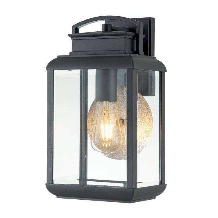 Byron 1 Light Medium Wall Lantern Graphite with Pewter Reflector - Comet Lighting