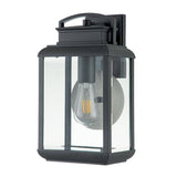 Byron 1 Light Medium Wall Lantern Graphite with Pewter Reflector - Comet Lighting