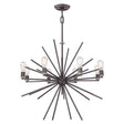 Carnegie 8-Light Chandelier Western Bronze - Comet Lighting