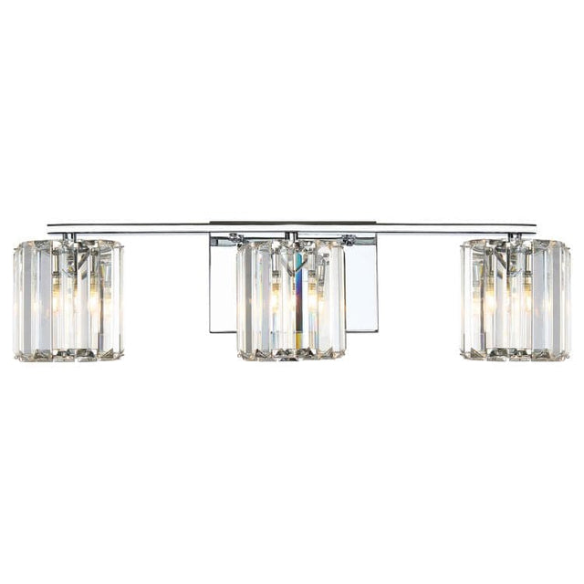 Divine 3 Light Wall Light Polished Chrome - Comet Lighting