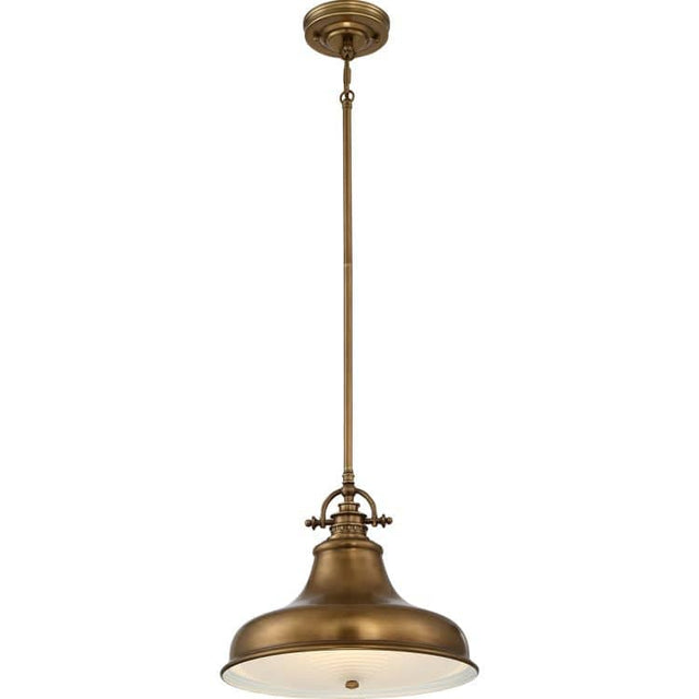 Emery 1-Light Pendant Ceiling Light Weathered Brass - Comet Lighting