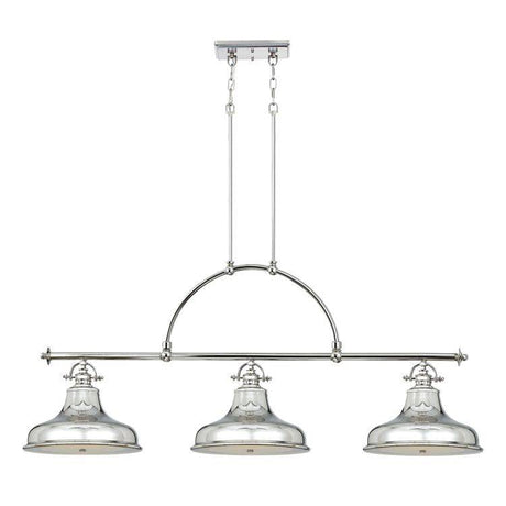 Emery 3-Light Island Light Imperial Silver - Comet Lighting