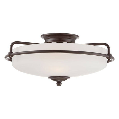 Griffin 3 Light Flush Mount Palladian Bronze - Comet Lighting