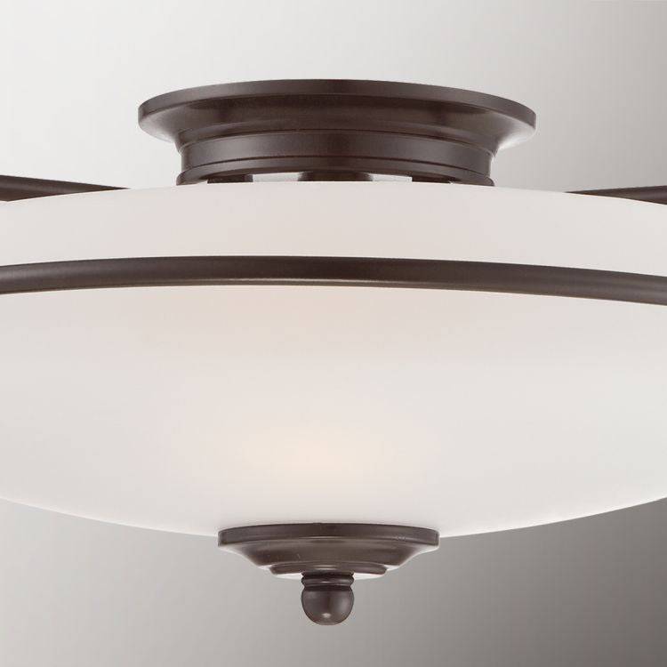 Griffin 3 Light Flush Mount Palladian Bronze - Comet Lighting