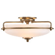 Griffin 3 Light Flush Mount Weathered Brass - Comet Lighting