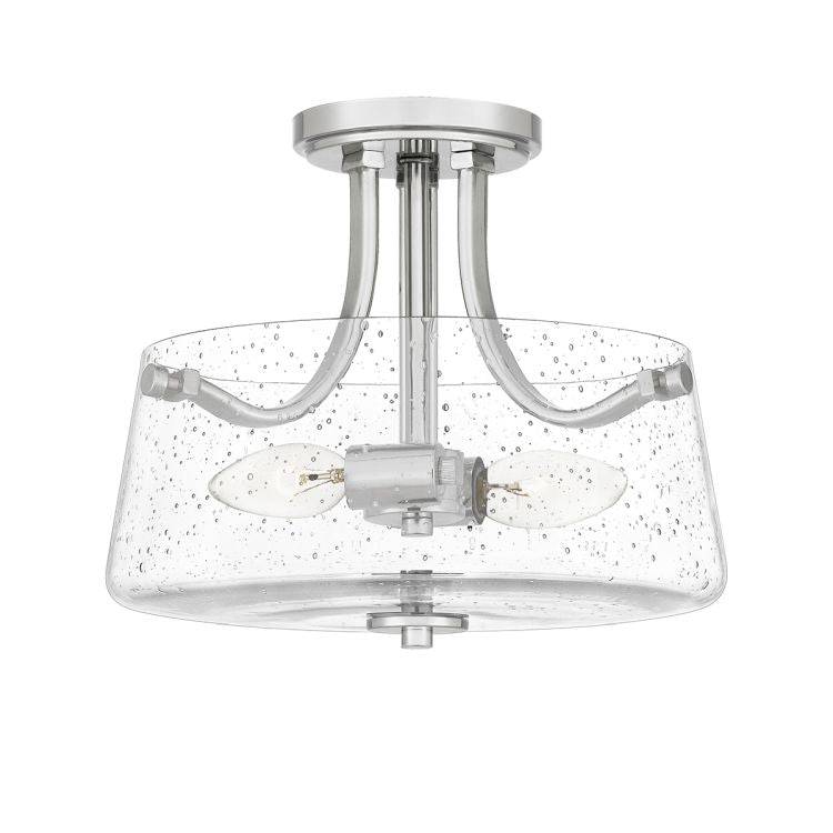 Hollister 2 Light Semi-flush Mount Polished Nickel - Comet Lighting