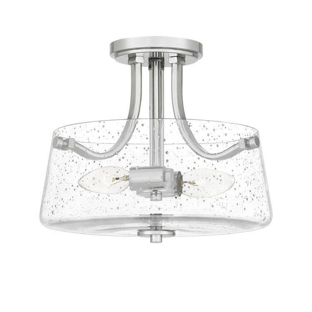 Hollister 2 Light Semi-flush Mount Polished Nickel - Comet Lighting