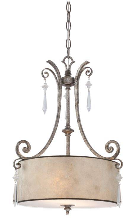 Kendra Pendant Ceiling Light Light Silver - Comet Lighting