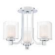 Kolt 3 Light Semi-flush Mount Polished Chrome - Comet Lighting