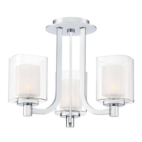 Kolt 3 Light Semi-flush Mount Polished Chrome - Comet Lighting