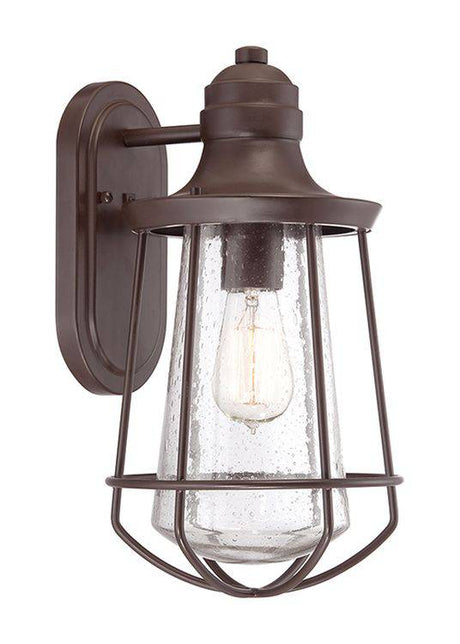 Marine 1-Light Outdoor Medium Wall Lantern Bronze - Comet Lighting