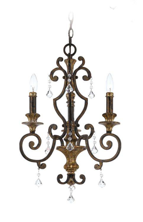 Marquette 3-Light Chandelier - Comet Lighting