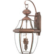 Newbury 2-Light Large Outdoor Wall Lantern - Aged Brass - Comet Lighting