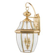 Newbury Outdoor Large Wall Lantern Brass - Comet Lighting