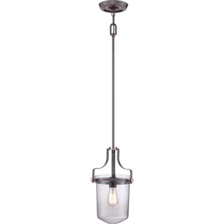 Penn Station 1-Light Mini Pendant Ceiling Light Western Bronze - Comet Lighting