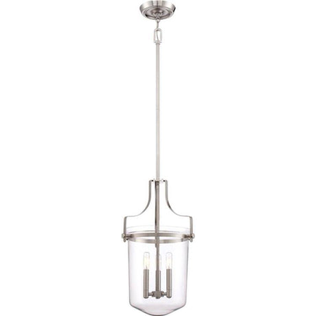 Penn Station 3-Light Pendant Ceiling Light Brushed Nickel - Comet Lighting