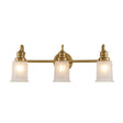 Swell 3 Light Wall Light Brushed Brass - Comet Lighting