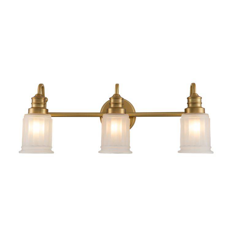 Swell 3 Light Wall Light Brushed Brass - Comet Lighting